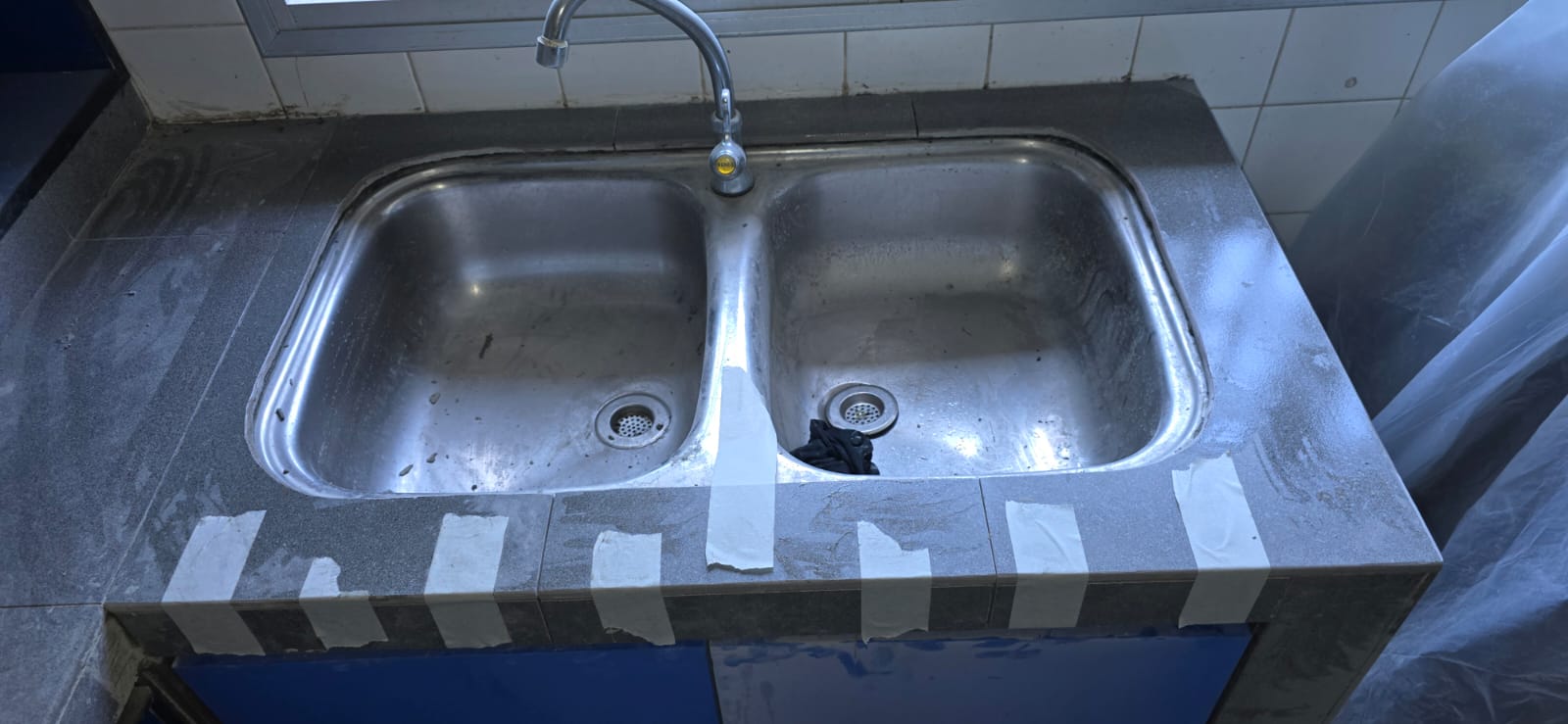 Storage water heater installed